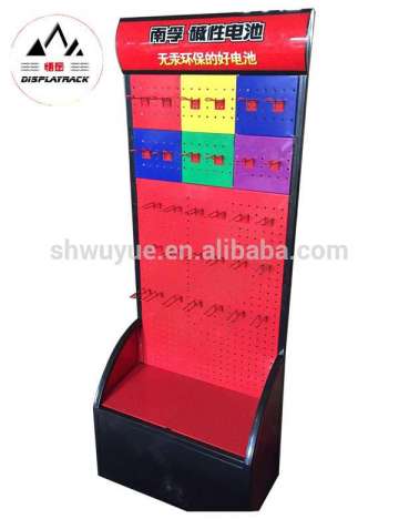 Easy Assembly Metal Battery Display Rack Retail Hanging Battery Display Stand